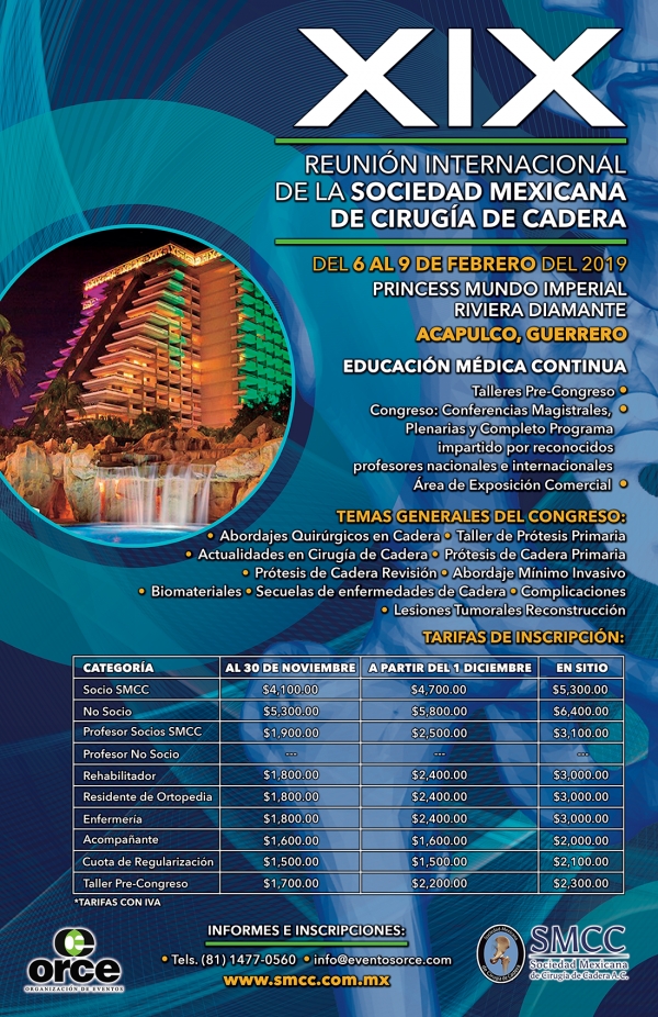 XIX Reunión Internacional de la Sociedad Mexicana de Cirugía de Cadera